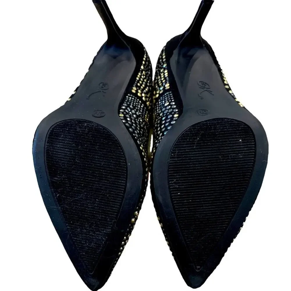 It’s OK shoes. High heels. Studded and faux suede uppers. 4” heels size 9 - Picture 11 of 13